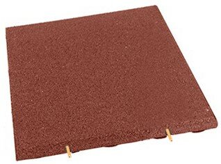 Rubberen tegel 500x500x25 mm BoSoft rood-bruin