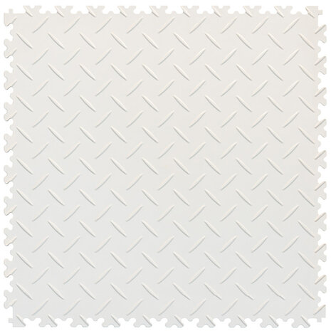 PVC Kliktegel BoSepta met traanplaatmotief wit