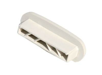 Eindkap PVC Trapleuningprofiel F408-019 grijs-aluminium