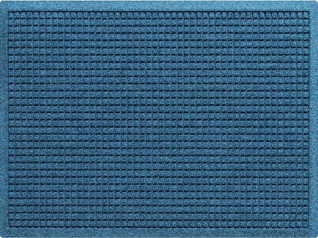 Blauwe deurmatten