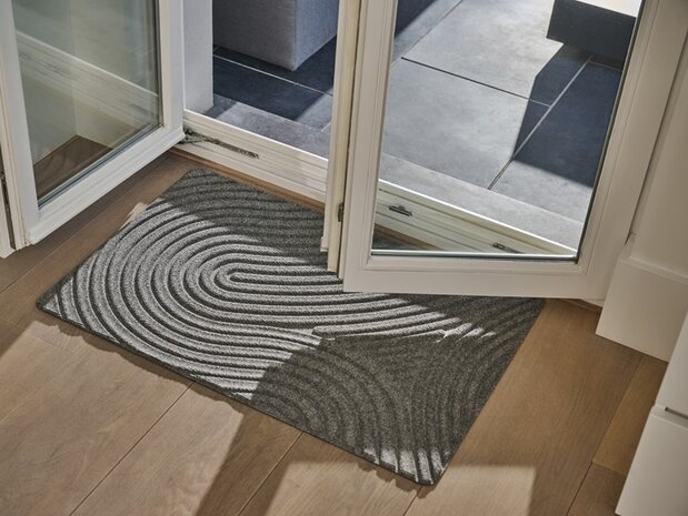 Deurmat WaterHog Fingerprint Grey 55x85 cm