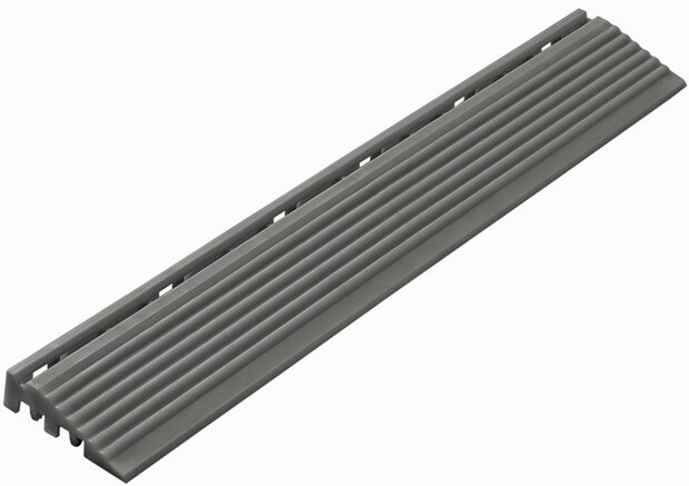 Afwerkrand recht voor 18 mm PP kliktegels donkergrijs