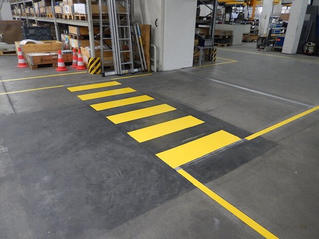 Vloermarkeringstape extra dun Thinstripe 100 mm rood