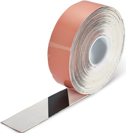 LeanLine Pro Hazard Vloermarkeringstape 75 mm wit-zwart