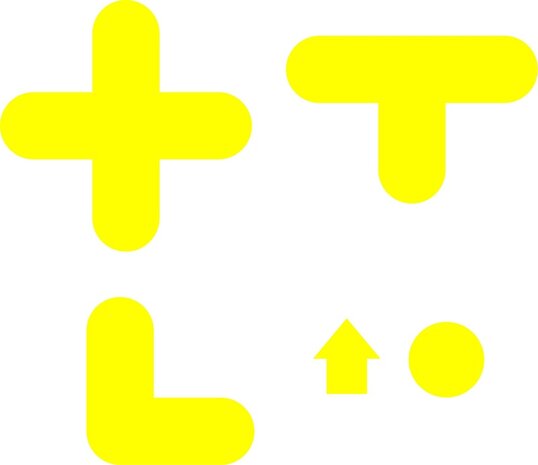 LeanLine Smooth Vloermarkeringstape 75 mm geel-zwart