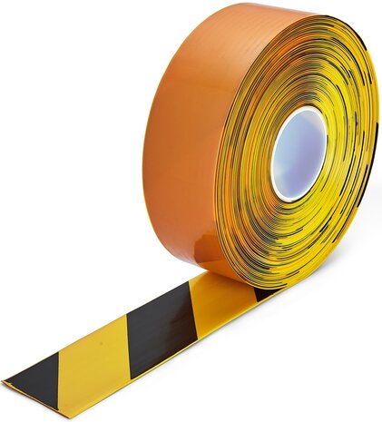 LeanLine Smooth Vloermarkeringstape 75 mm geel-zwart