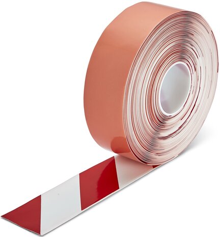 LeanLine Smooth Vloermarkeringstape 75 mm rood-wit