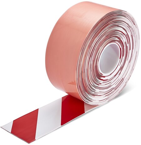 LeanLine Smooth Vloermarkeringstape 100 mm rood-wit