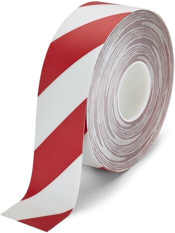 LeanLine Route Vloermarkeringstape 75 mm wit-rood