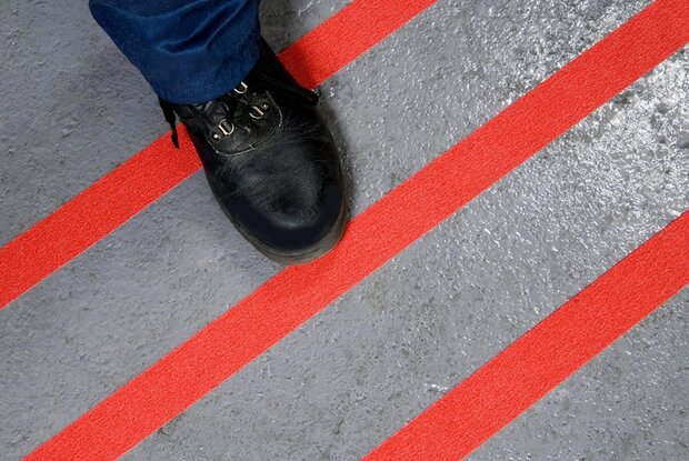 Antisliptape korrel fijn 50 mm fluor geel