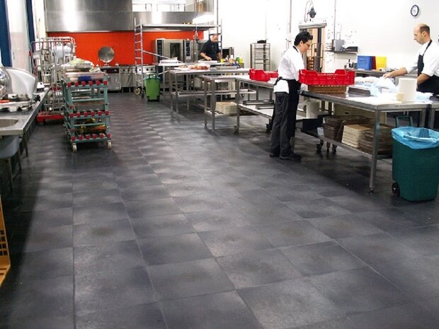 PVC Kliktegel Horeca Waterdicht HACCP &ndash; BoLock 7 mm antraciet