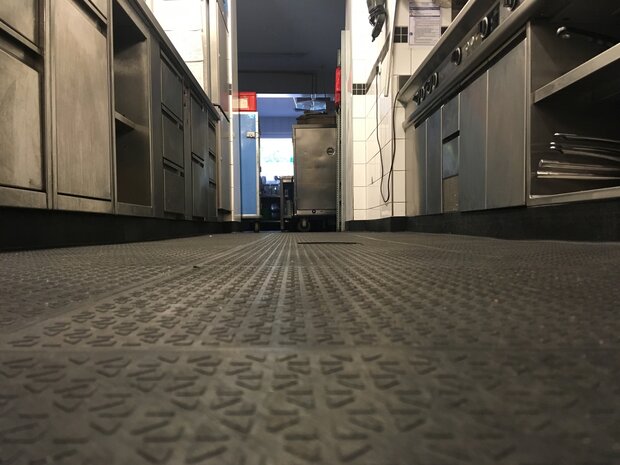 PVC Horecavloer BoFix R13-V6 &ndash; Vloeistofdicht voor natte ruimtes-grijs