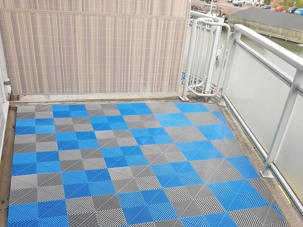 BoDeck Standard Balkonvloertegel &ndash; Open Drainage Kliktegel (PP)| Donkergrijs