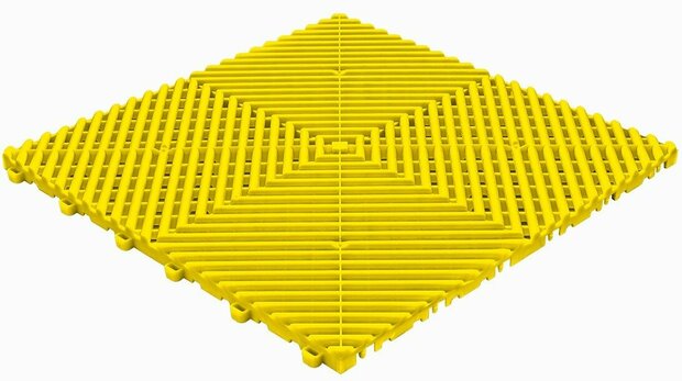 BoDeck Standard Balkonvloertegel &ndash; Open Drainage Kliktegel (PP)| Geel