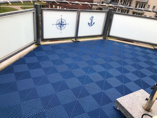 BoDeck Standard Balkonvloertegel &ndash; Open Drainage Kliktegel (PP)| Lichtgrijs