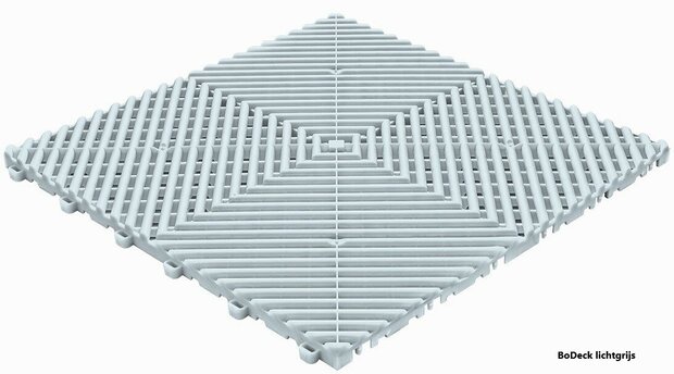 BoDeck Standard Balkonvloertegel &ndash; Open Drainage Kliktegel (PP)| Lichtgrijs