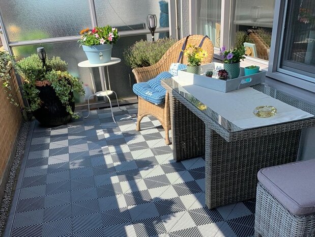 BoDeck Standard Balkonvloertegel &ndash; Open Drainage Kliktegel (PP)| Oranje