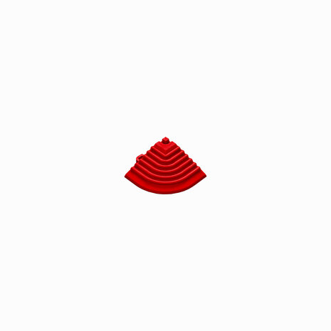 Afwerkrand hoekstuk voor 18 mm kliktegels rood