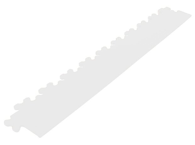 Chant de finition droit pour 4 mm dalles clic PVC blanche