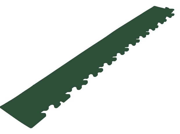 Afwerkrand met hoek voor 7 mm pvc kliktegels groen