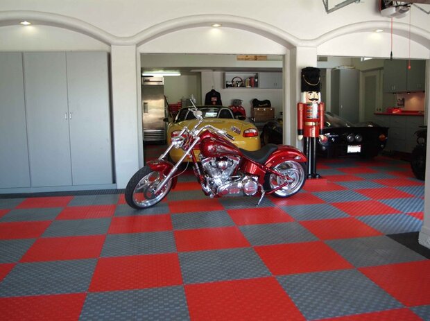 BoDiamond-Garagetegels-18 mm&ndash;donkergrijs-traanplaatmotief 