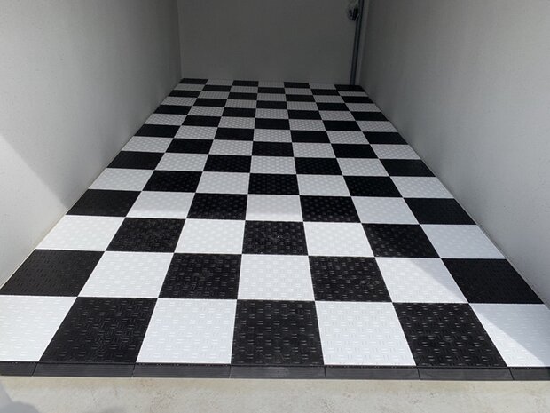 BoDiamond-Garagetegels-18 mm&ndash;donkergrijs-traanplaatmotief 
