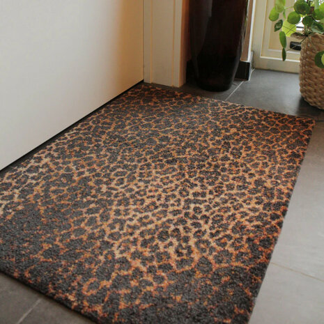 ColorStar- Leopard- binnendeurmat-natural-85x115 cm