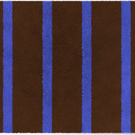 ColorStar- Lines- binnendeurmat-bruin-koningsblauw-60x85 cm