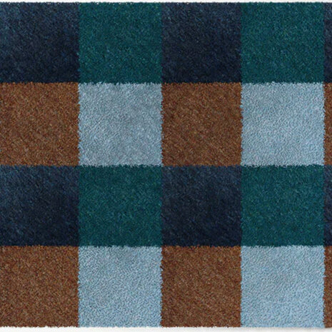 ColorStar- London- binnendeurmat-blauw-grijs-bruin-60x85 cm
