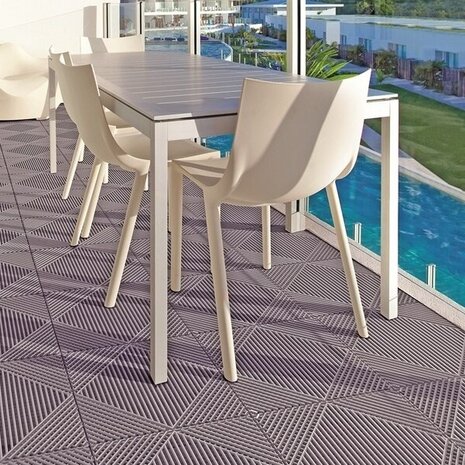 BoClassic balkonvloeren 18 mm &ndash; open kliktegels-rond | Terracotta