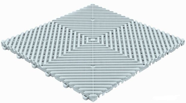 BoDeck balkonvloeren 18 mm &ndash; open kliktegels-afgerond | Lichtgrijs
