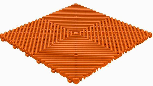 BoDeck balkonvloeren 18 mm &ndash; open kliktegels-afgerond | Oranje