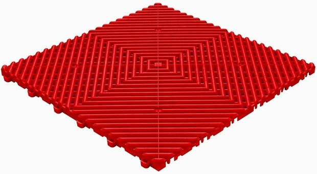 BoDeck balkonvloeren 18 mm &ndash; open kliktegels-afgerond | Rood