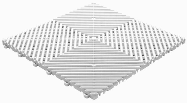 BoDeck balkonvloeren 18 mm &ndash; open kliktegels-afgerond | Wit