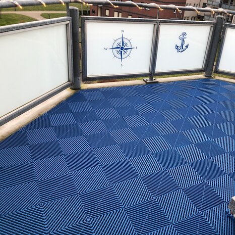 BoDeck balkonvloeren 18 mm &ndash; open kliktegels-afgerond | Geelgroen