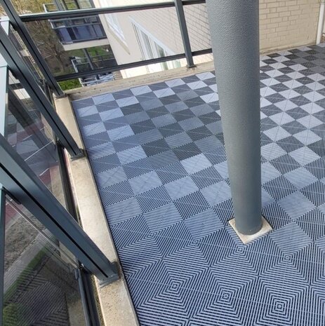 BoDeck balkonvloeren 18 mm &ndash; open kliktegels-afgerond | Geelgroen