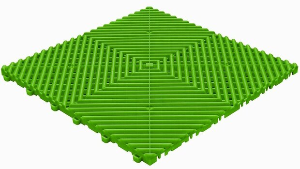 BoDeck balkonvloeren 18 mm &ndash; open kliktegels-afgerond | Geelgroen