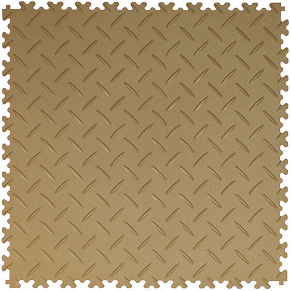 PVC Kliktegel BoSepta met traanplaatmotief beige
