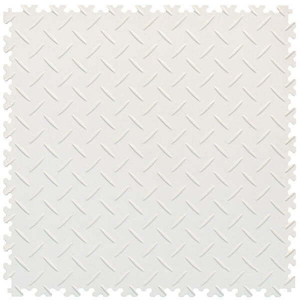 PVC Kliktegel BoSepta met traanplaatmotief wit