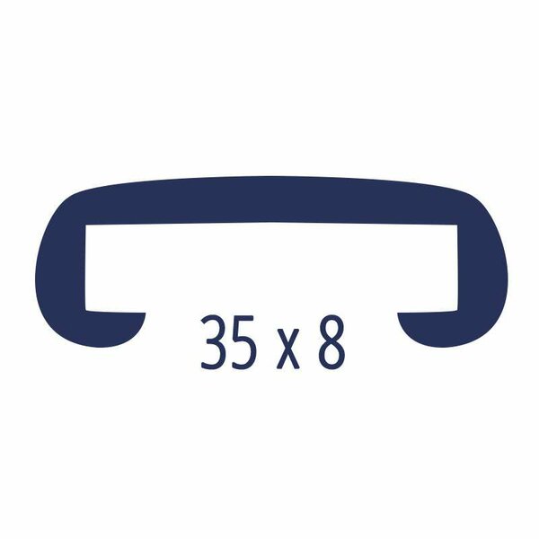 PVC Trapleuningprofiel voor vlakke leuning F358-001 zwart