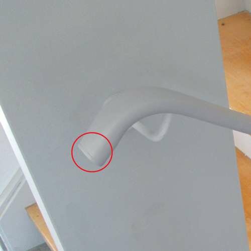 Endkappe Kunststoff Flachhandlauf F408-003 Telegrau