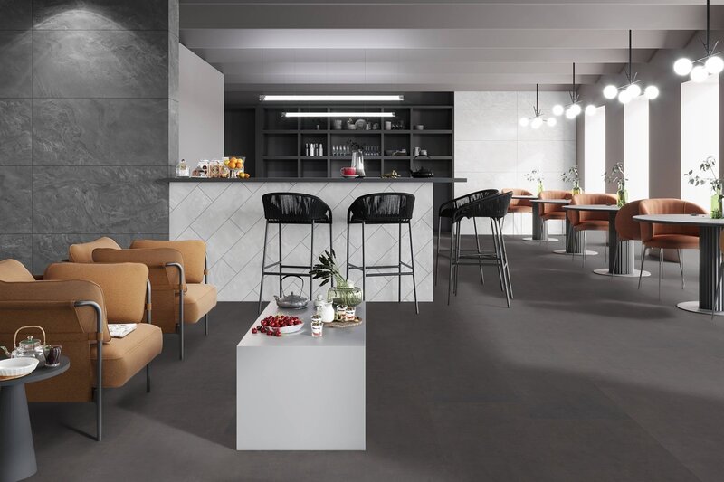 PVC plakvloer Mercury 55 Concrete Terreno Dark Grey