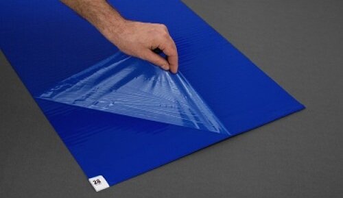 ESD fijnstof kleefmat blauw 115x90 cm
