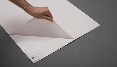 Fijnstof kleefmat wit 60x115 cm