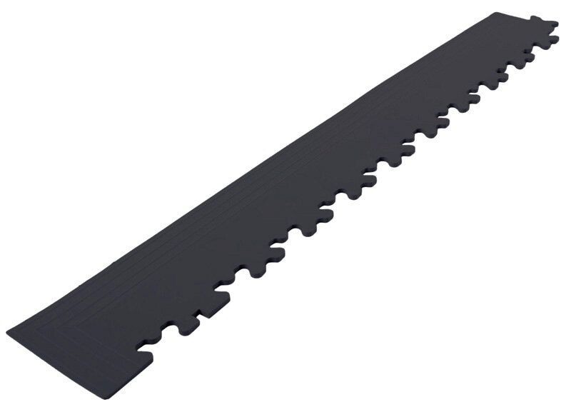 Afwerkrand hoek voor 7 mm BoSepta pvc kliktegels zwart