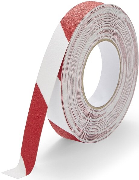 Antisliptape korrel fijn 25 mm rood-wit