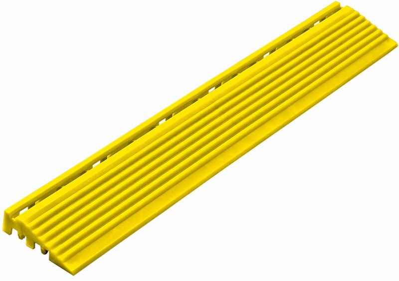 Afwerkrand recht voor 18 mm PP kliktegels geel