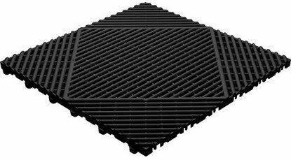 BoClassic balkonvloeren 18 mm &ndash; open kliktegels-rond | Zwart