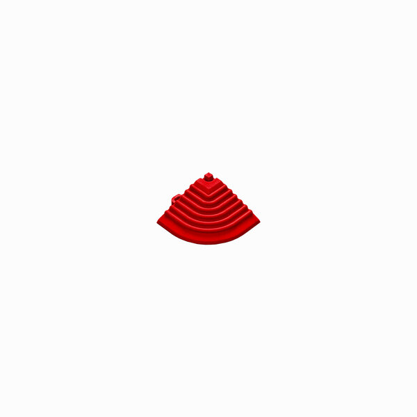 Afwerkrand hoekstuk voor 18 mm kliktegels rood