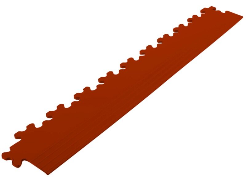 Afwerkrand recht voor 7 mm pvc kliktegels roodbruin